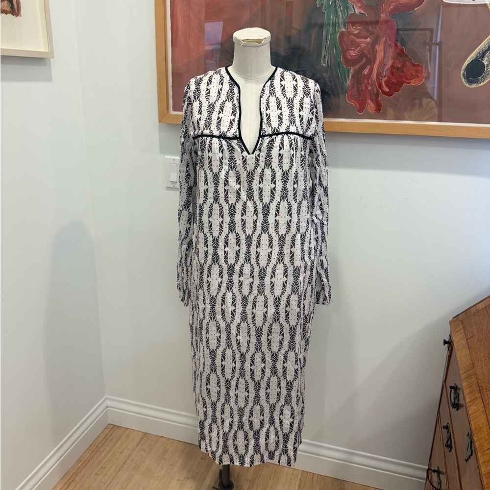 Layla Ghazal Dress - Maheen White/Black